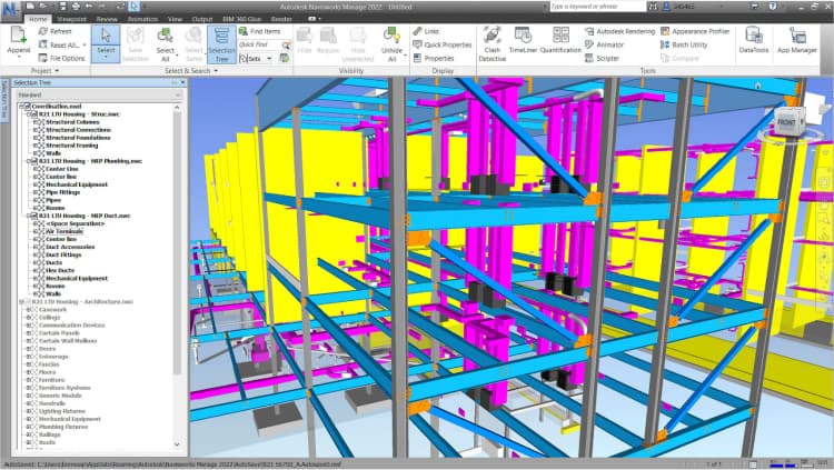 Navisworks working space